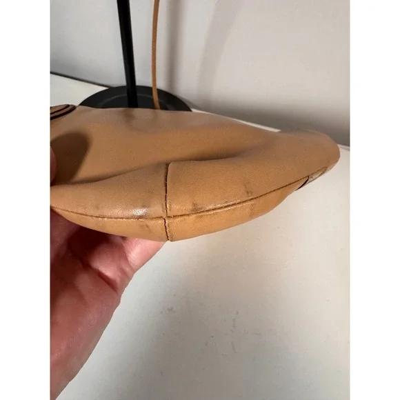 Coach Colette Tan Leather Crossbody Bag Python Stripe Gold Hardware 44808 - Picture 4 of 10